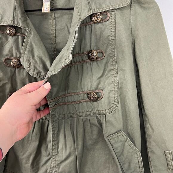 American Rag Army Green Jacket with Buttons XS - Picture 4 of 6